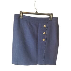 Talbots Wool Blend Dark Blue Skirt, Size 10